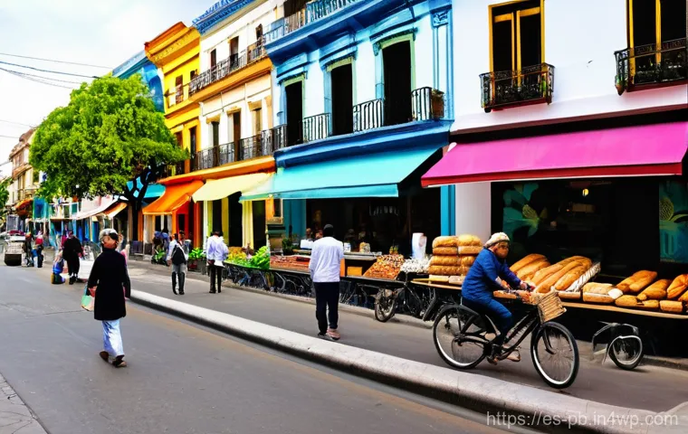 워커블 시티에서의 생활 편의성 증대 방안 - **"Redescubriendo el placer de caminar" (Rediscovering the pleasure of walking):** A vibrant and sun...